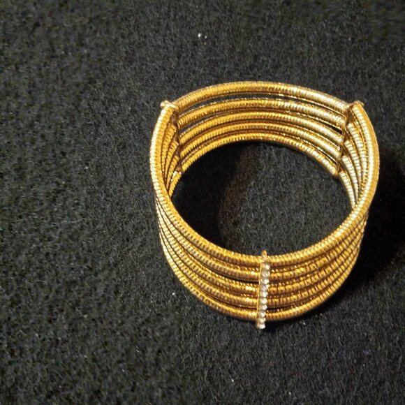 Rio Hinge Cuff Bracelet Coiled Mult Layers - Picture 2 of 5